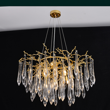 Agnes Round Branch Crystal Chandelier
