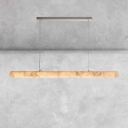 Riora Lisse Alabaster Linear Chandelier 60" 80"