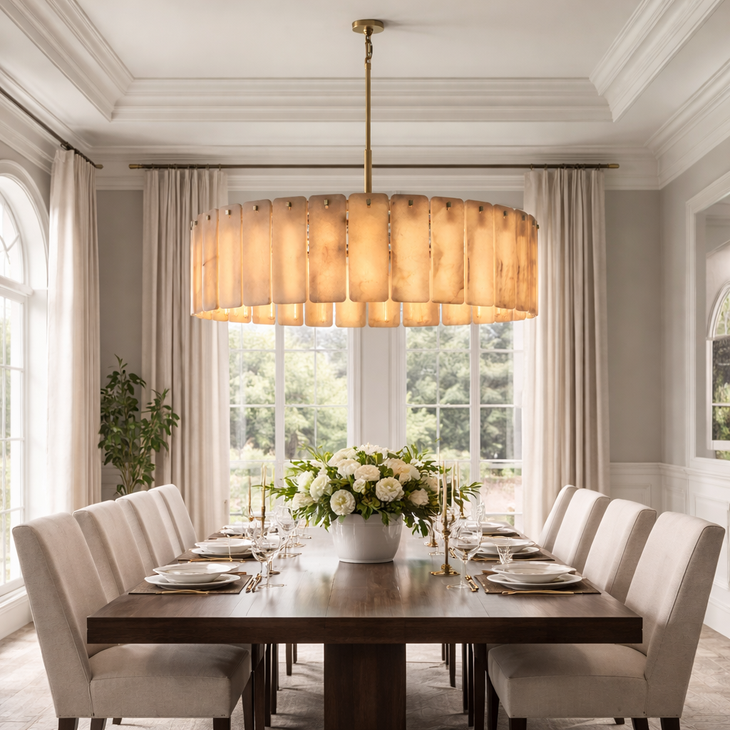 Calociato Onyx Round Chandelier
