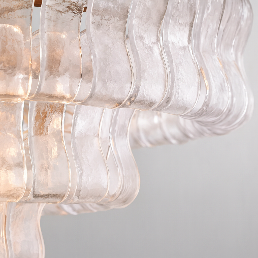 Ghiaccio Clear Class Oval Chandelier