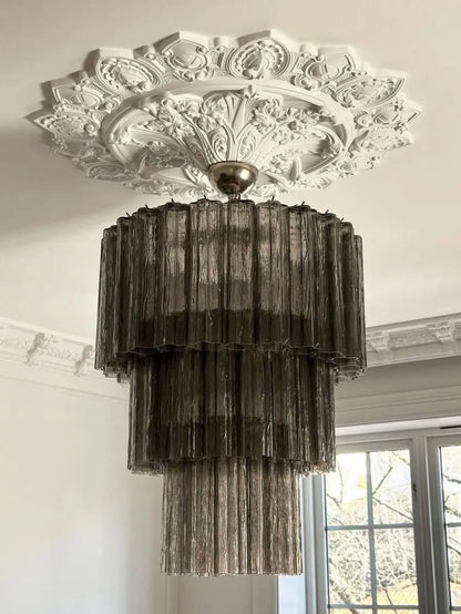 Murano Glass Chandelier – Smoked