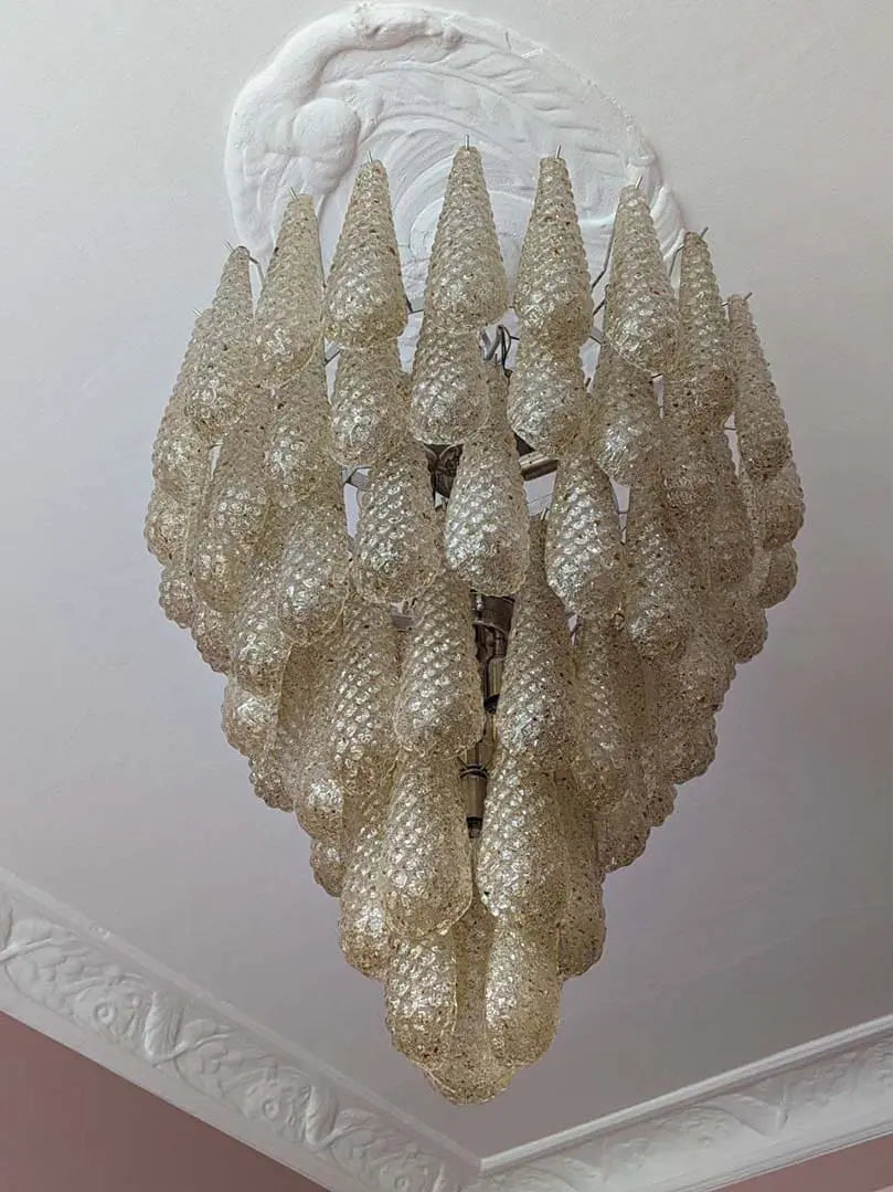 Murano Chandelier – Drop - Amber