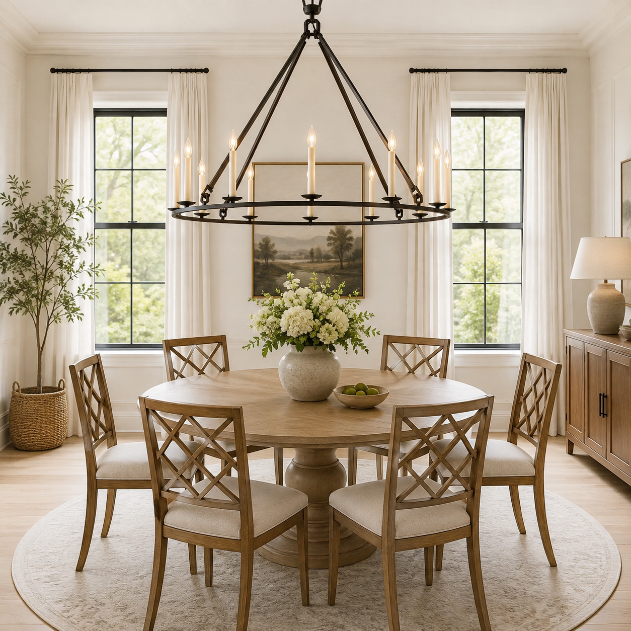 19Th CC. English Openwork Round Chandelier