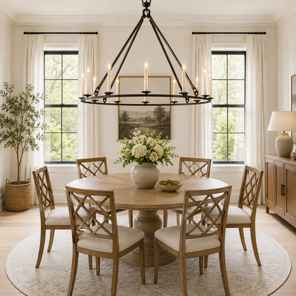 19Th CC. English Openwork Round Chandelier