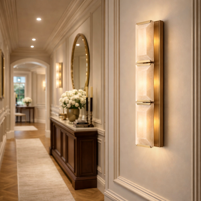 MARLOW CALCITE TRIPLE SCONCE