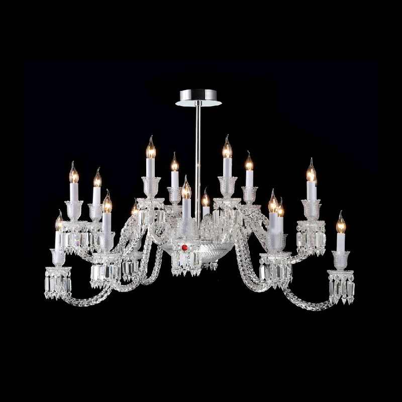 Lliana Classic Oval K9 Crystal Chandelier 16 Lights