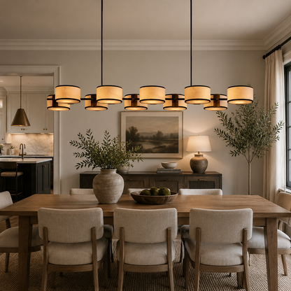 Daphne Fabric Linear Chandelier