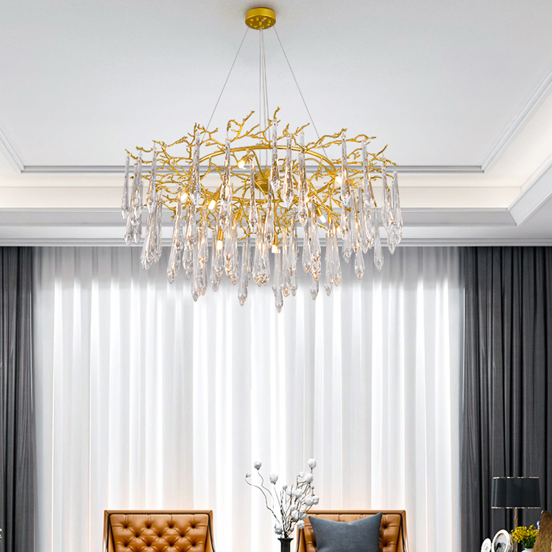 Agnes Round Branch Crystal Chandelier