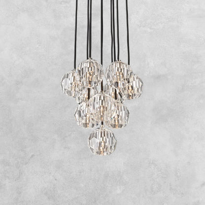 Bouble De Crystal Round Cluster Chandelier