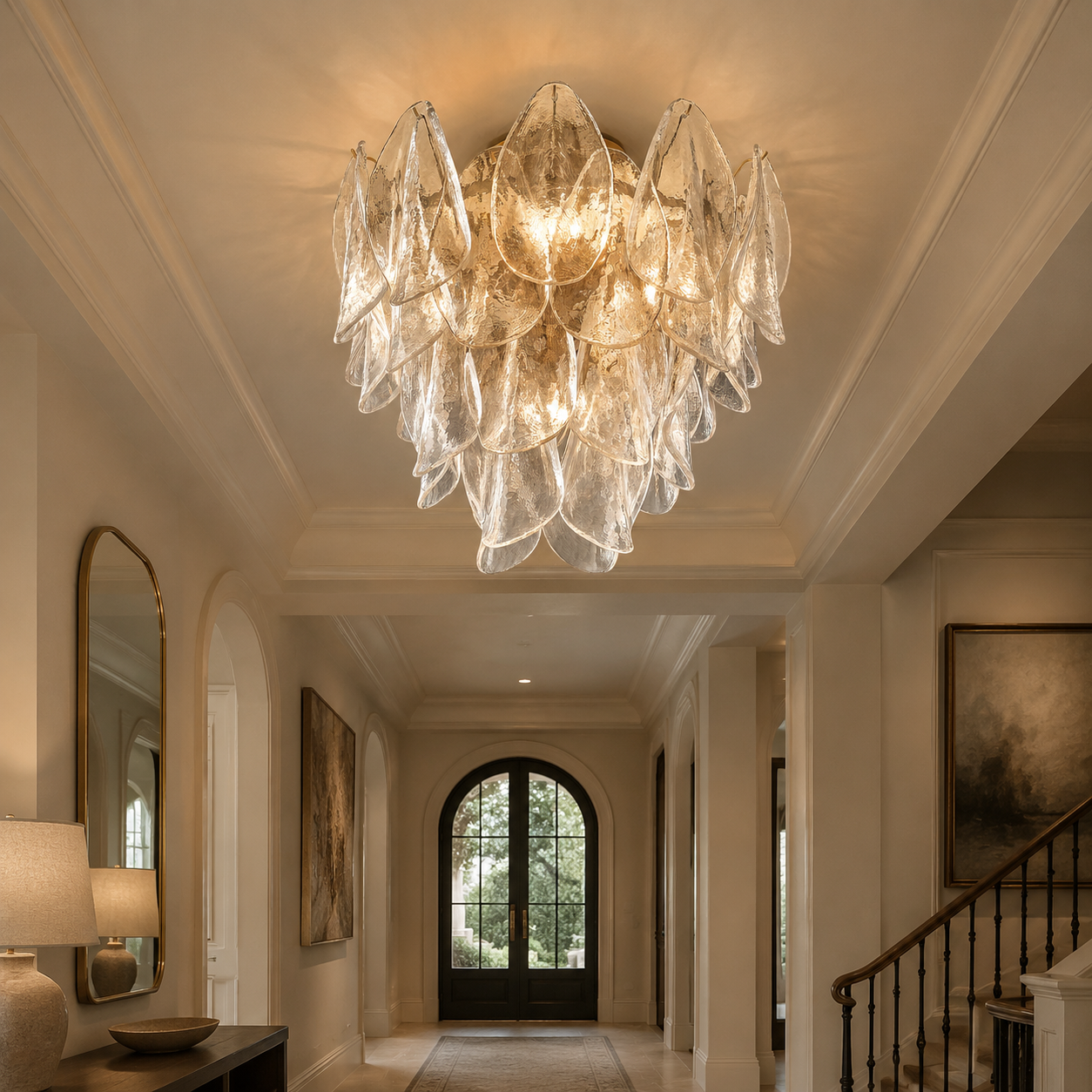Pesolas Glass Flushmount