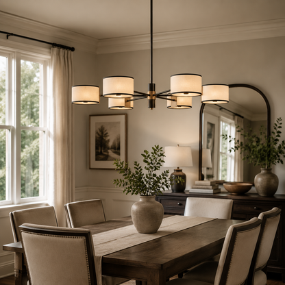 Daphne Fabric Round Chandelier