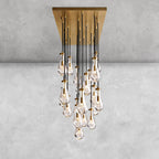 Raindrop Glass Linear Chandelier 54'' 72''