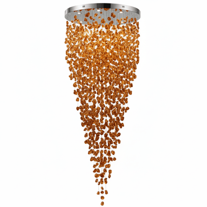 Crystal Stone Crystal Spiral Chandelier