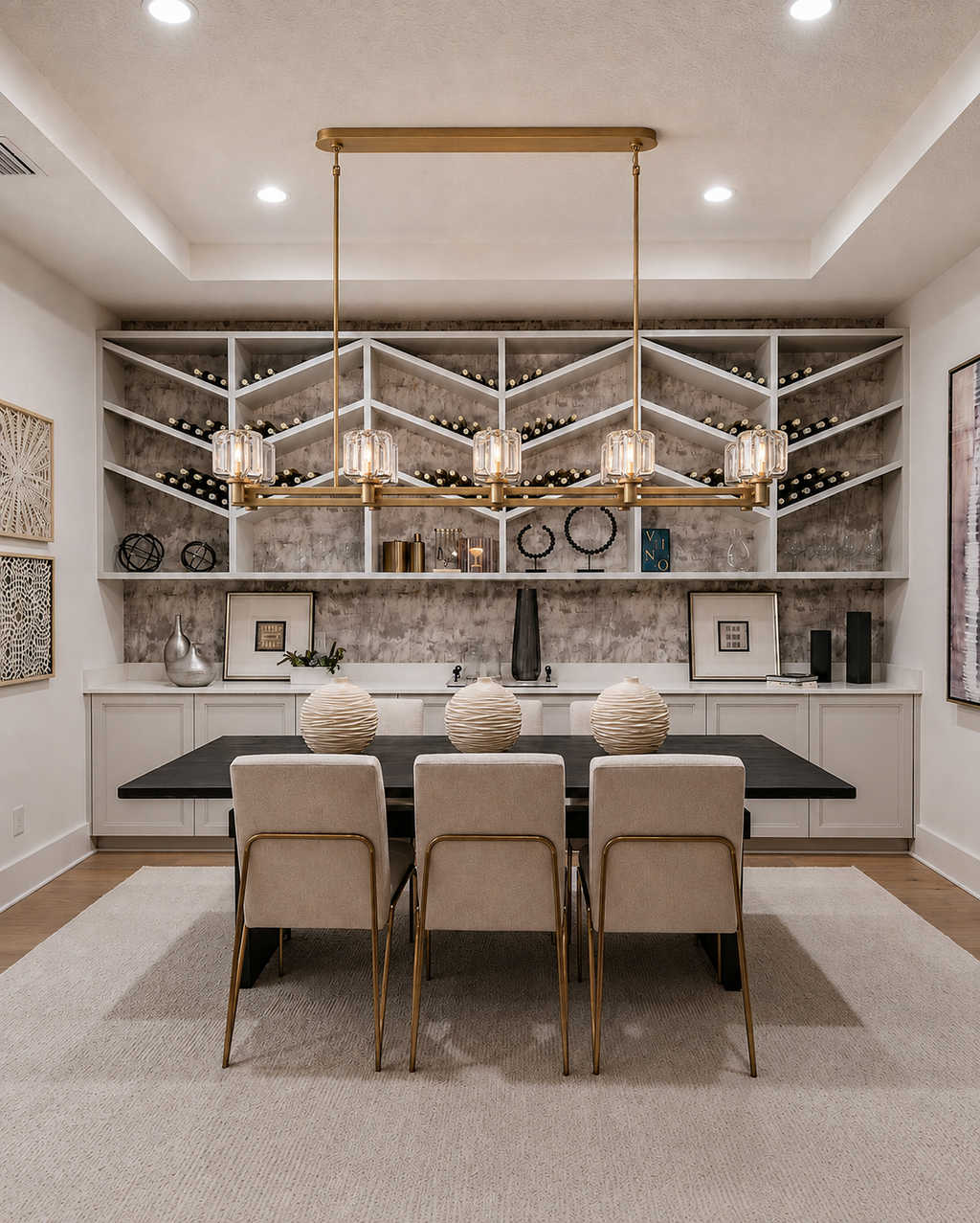 Demored Double Linear Chandelier