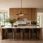 Argent Brass Finish Iron Pendant Light with Opal Glass Dome