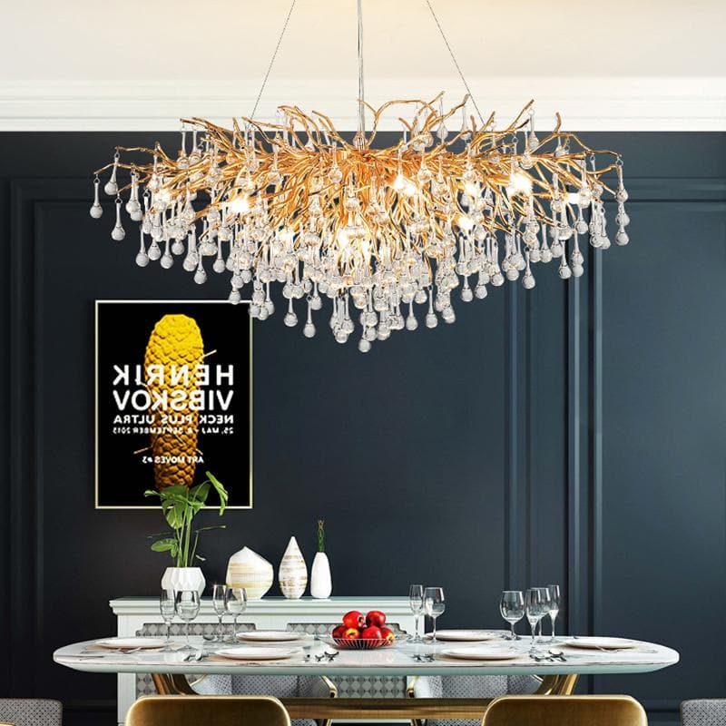 TLL Teardrop Branch Tree Crystal Chandelier