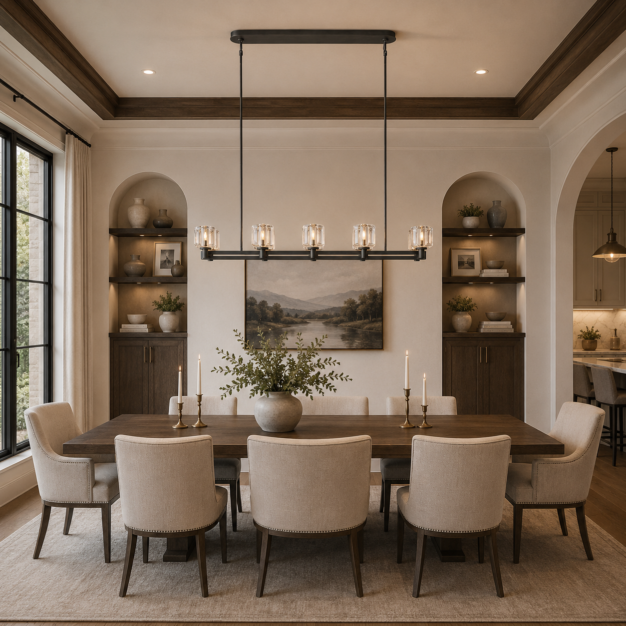 Demored Double Linear Chandelier