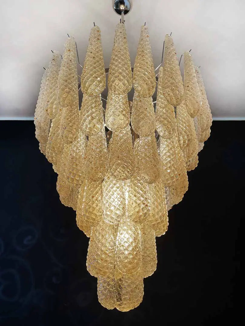 Murano Chandelier – Drop - Amber
