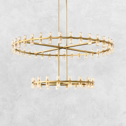Reger Crystal 2-Tier Round Chandelier 60"