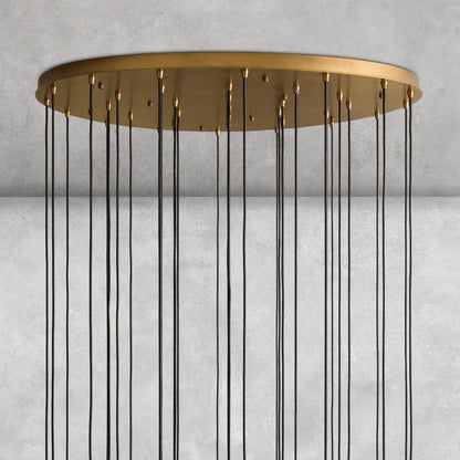 Colleena Fluted Glass Round Chandelier
