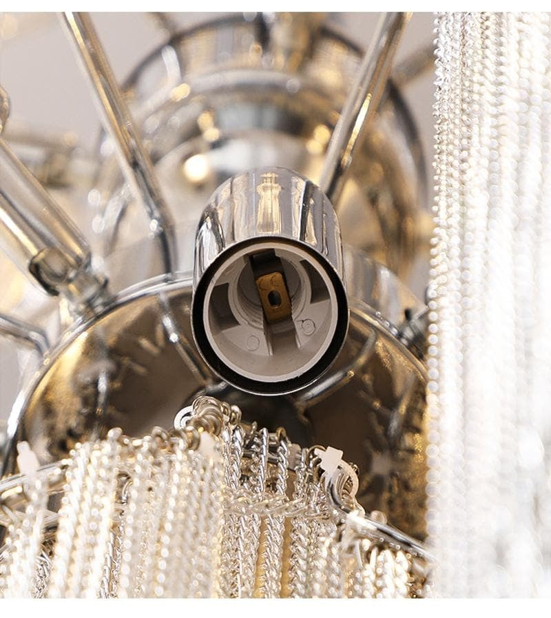 TLL Liz Luxury Hardware Aluminum Chain Long Branch Chandelier