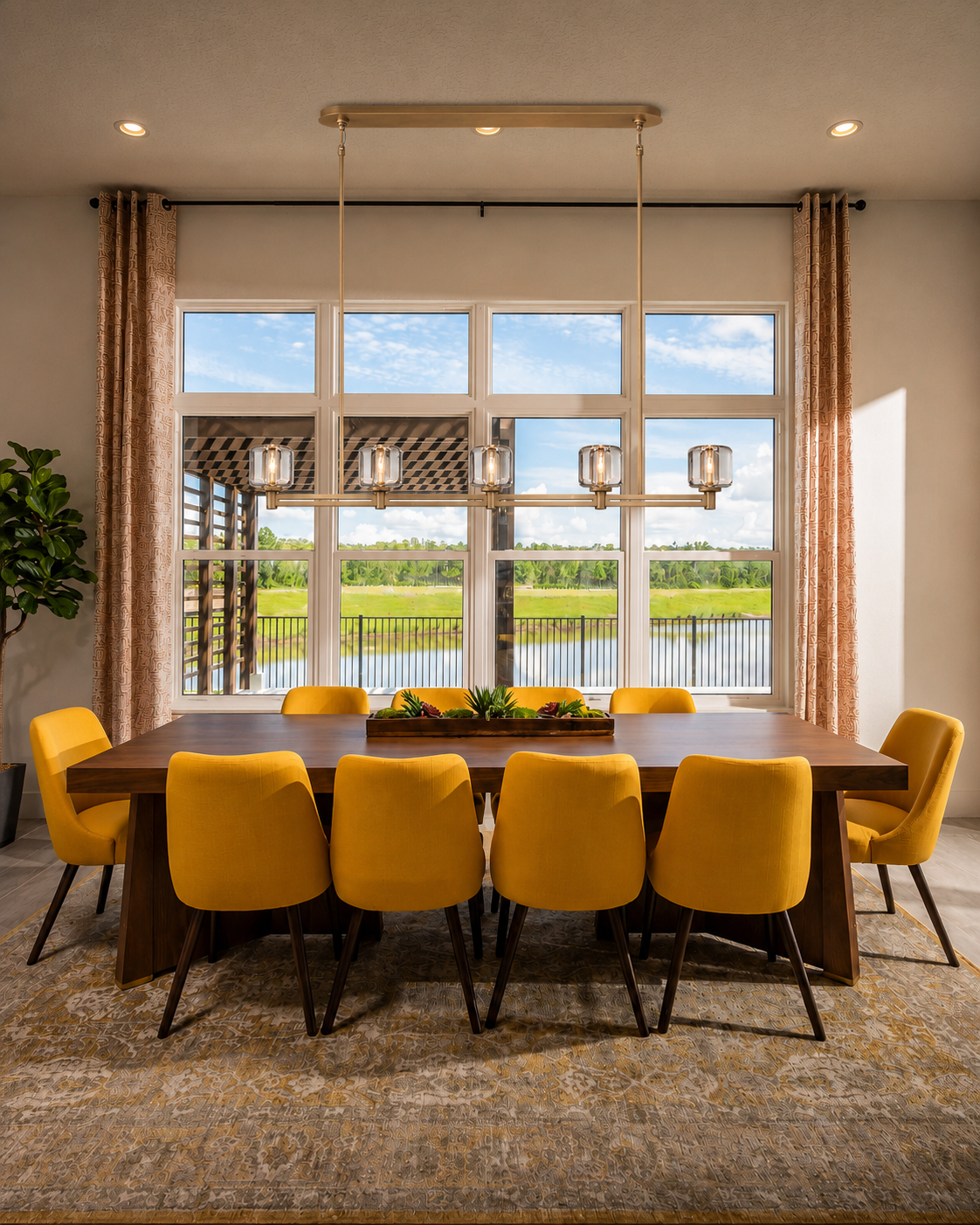 Demored Linear Chandelier
