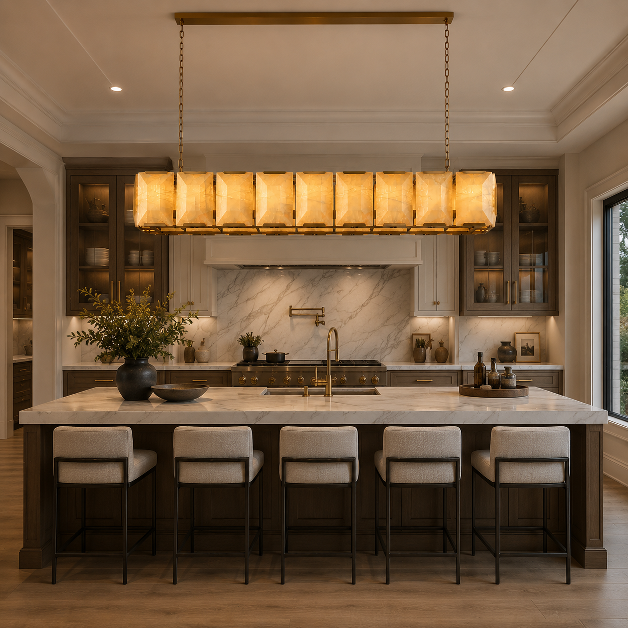 Hadilor Calcite Rectangular Chandelier