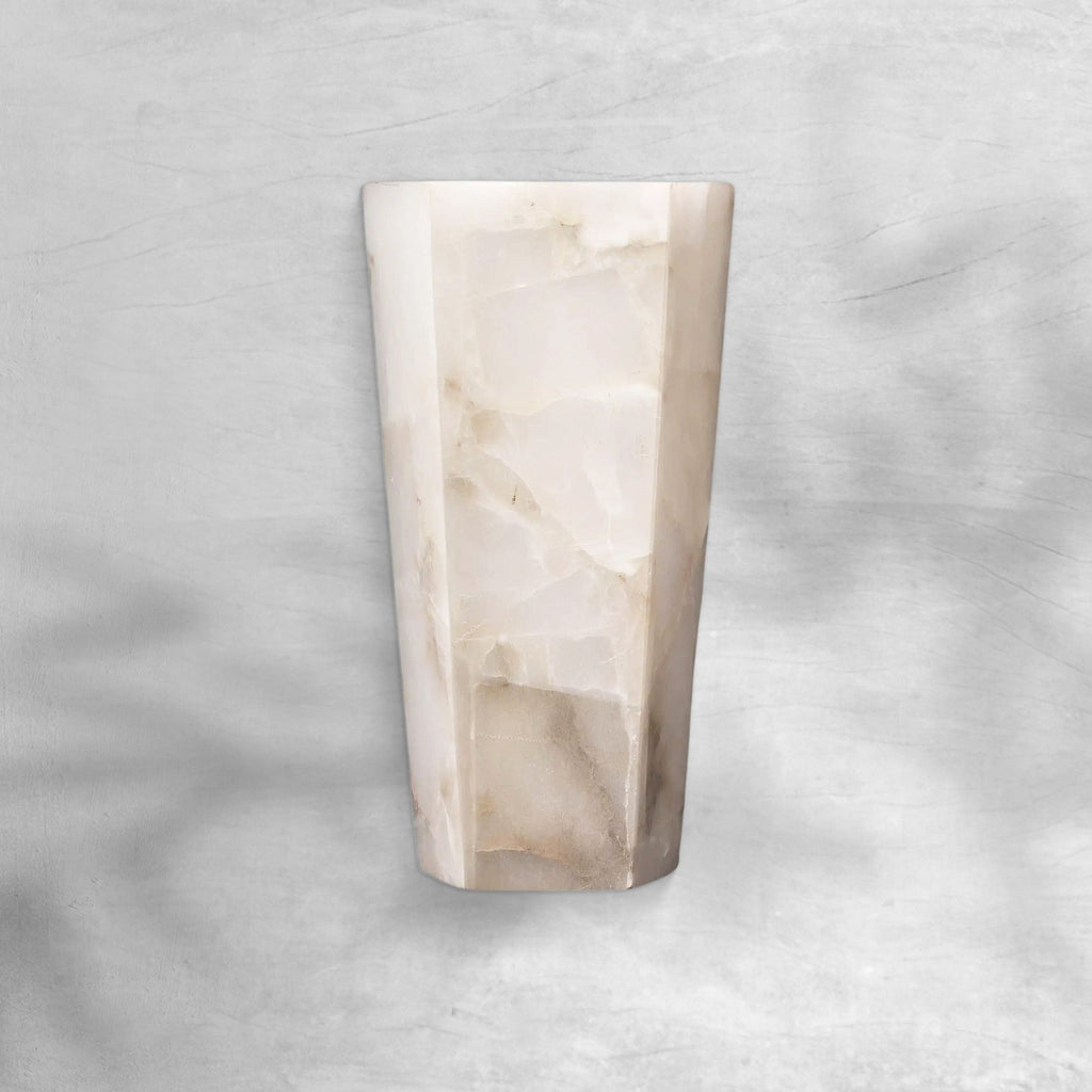 Alabaster Large Hexagonal Sconce