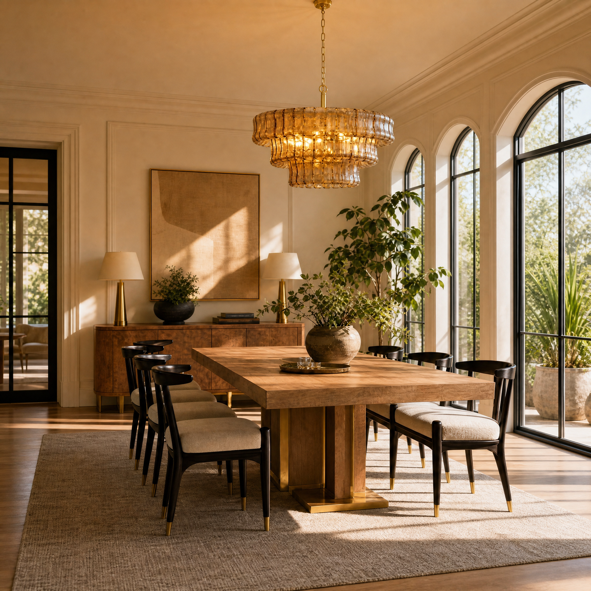 Modern Pendant Light in a dining room