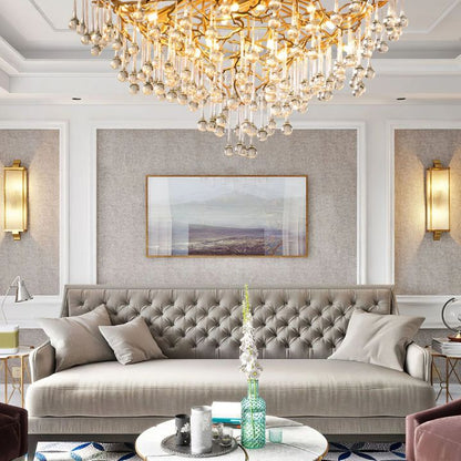TLL Arcadia Branch Brass Chandelier