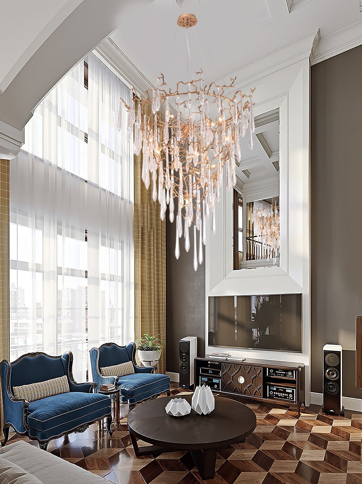 TLL Aqua Parable Chandeliers