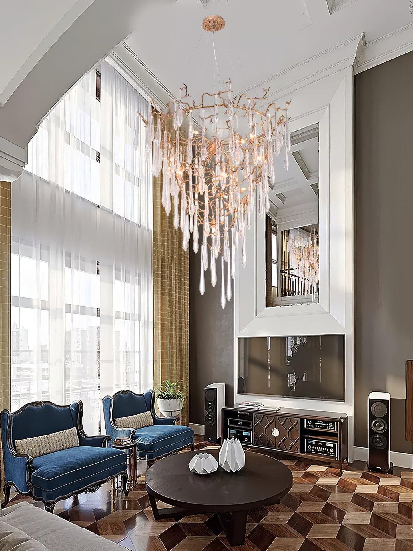 TLL Aqua Parable Chandeliers