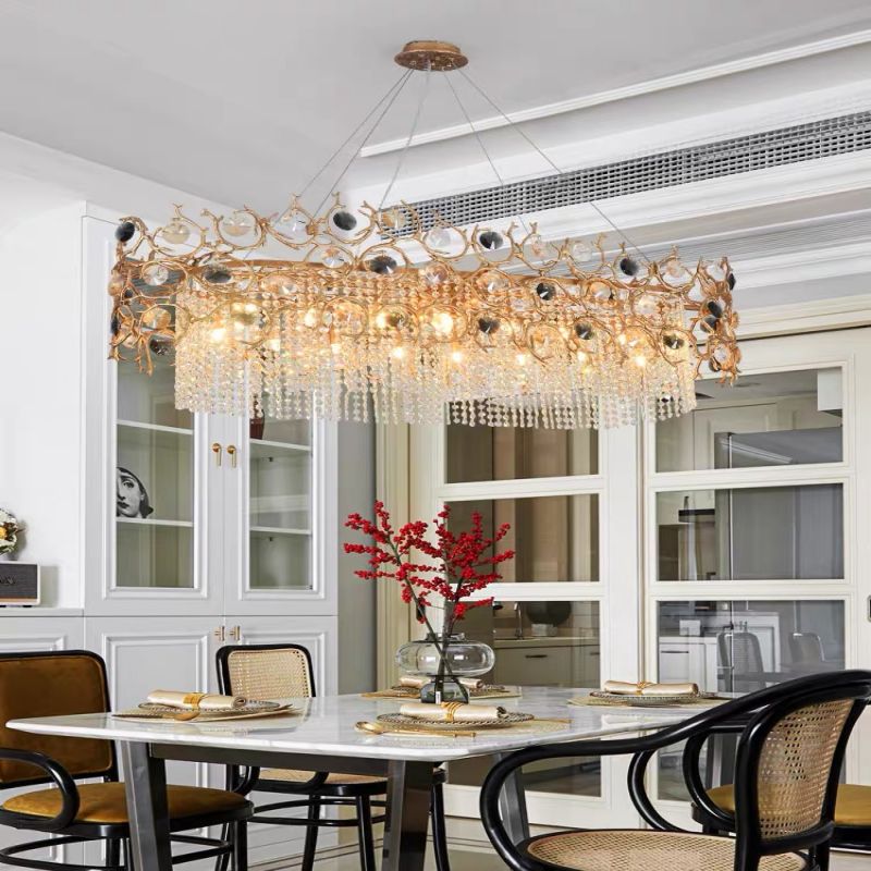 TLL Art Dining Crystal Branch Chandelier