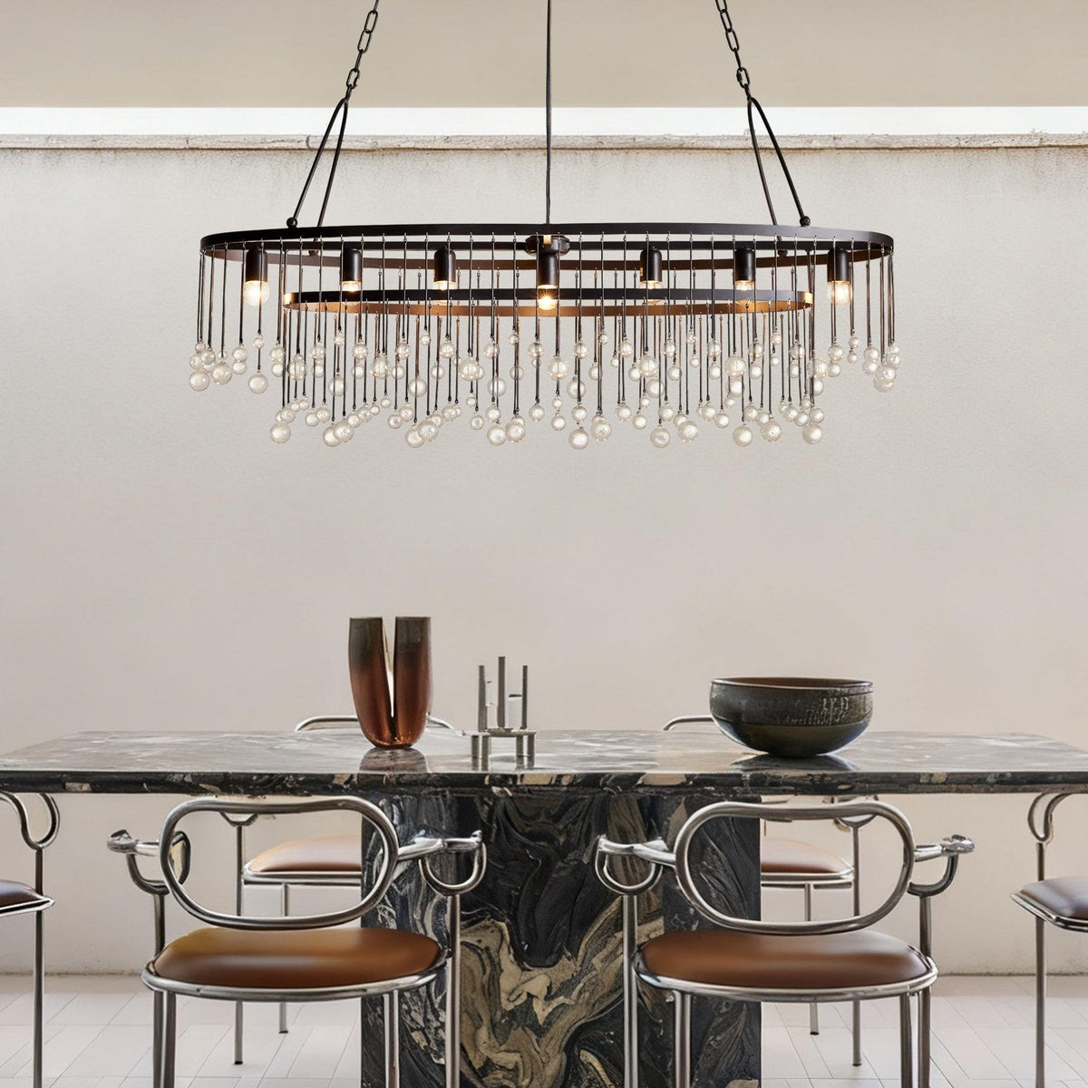 Aubrey 7 Light Oval Chandelier