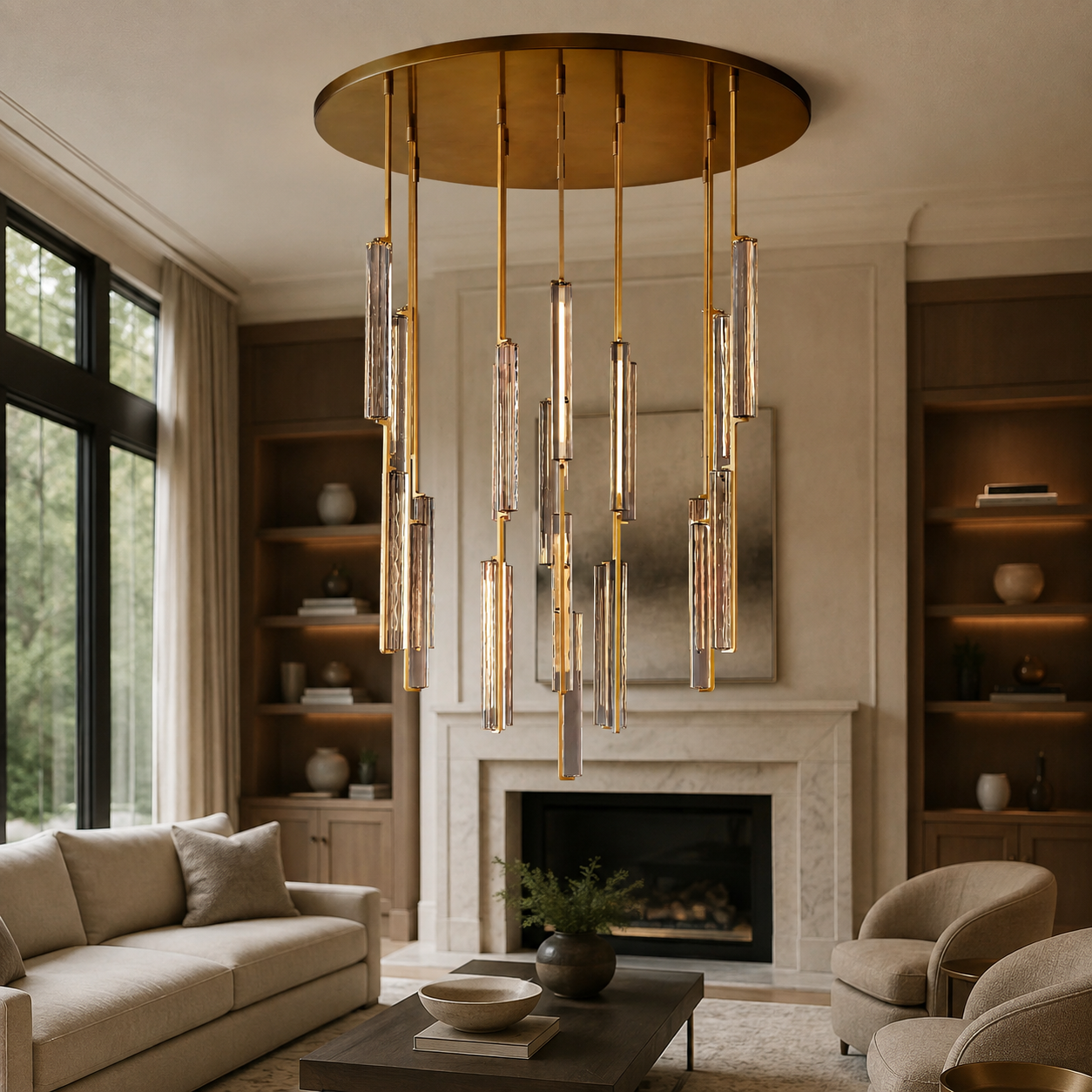 Audocon Crystal Round Chandelier