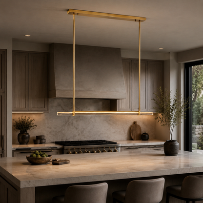 Audocon Crystal Single Bar Linear Chandelier