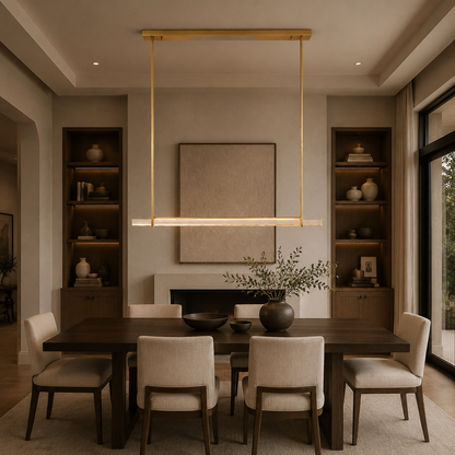 Audocon Crystal Single Bar Linear Chandelier