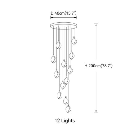 Bloom Porcelain Petals Pendant Light
