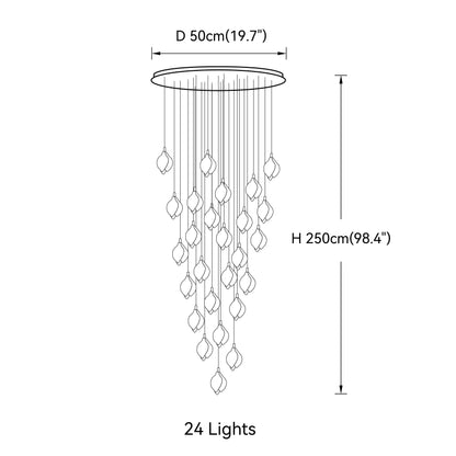 Bloom Porcelain Petals Pendant Light