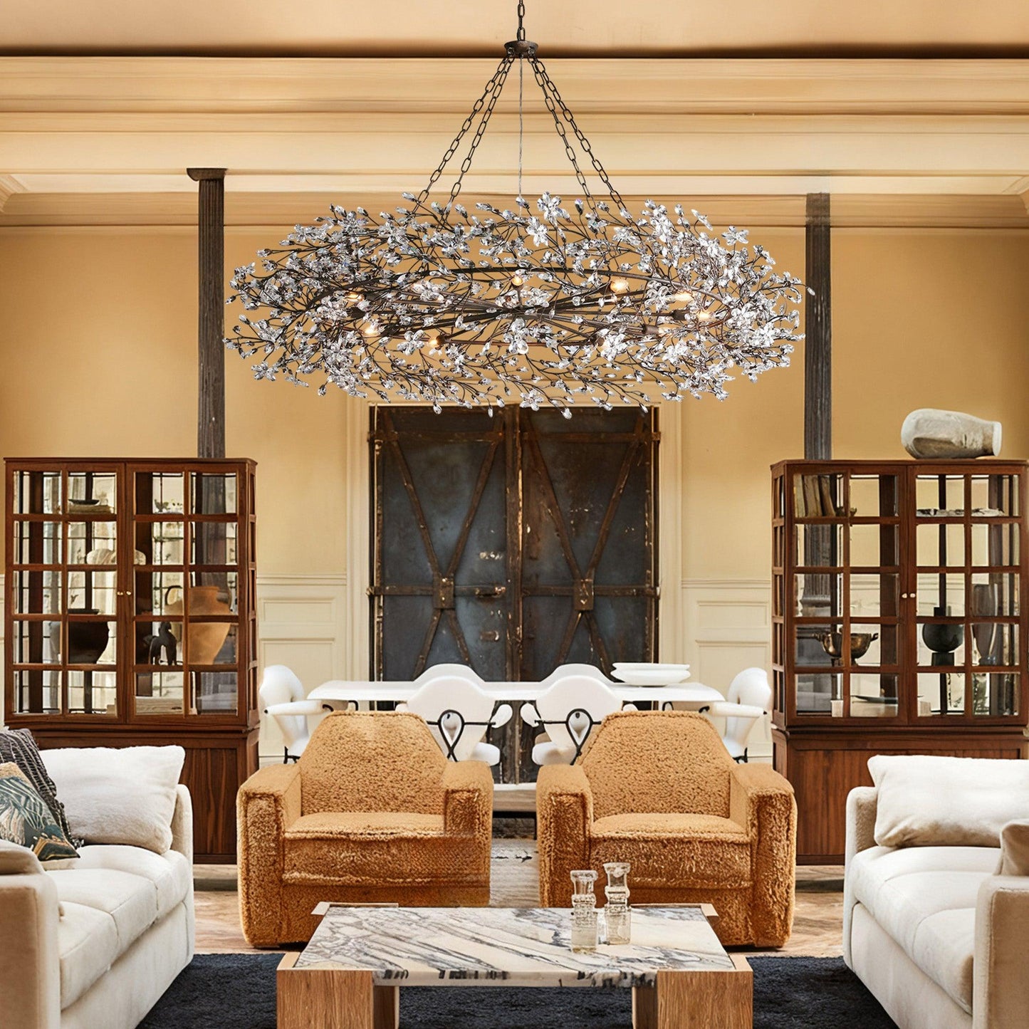 Fiore Crown Chandelier 39" 48" 60"