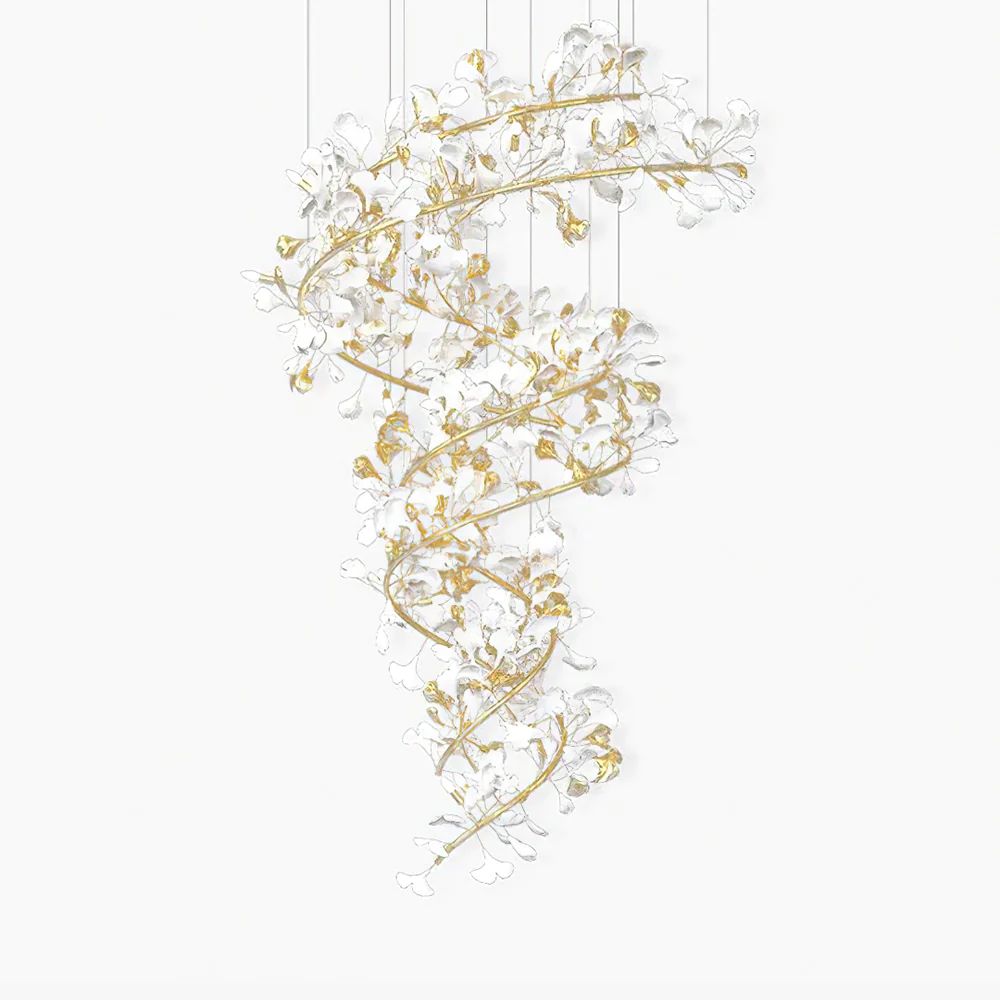 TLL Ginkgo Ceramic Chandelier Double S