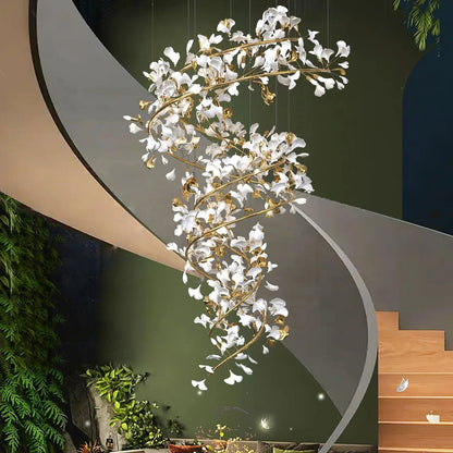 TLL Ginkgo Ceramic Chandelier Double S