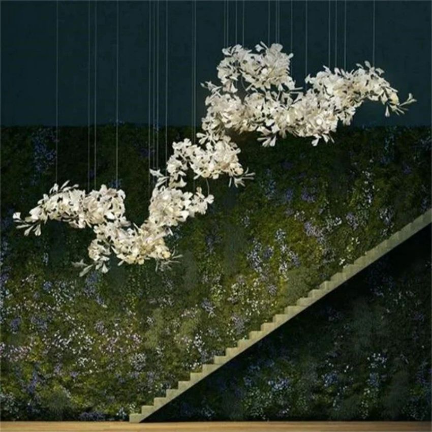 TLL Eden Ginkgo Ceramic Luxury Branch Chandelier