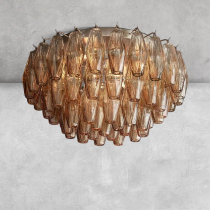 Kiaris Glass Round Flush Mount 17" 24‘’