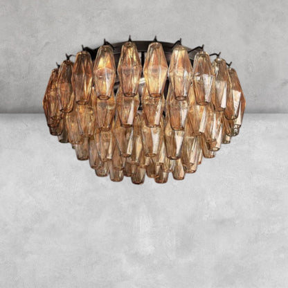 Kiaris Glass Round Flush Mount 17" 24‘’