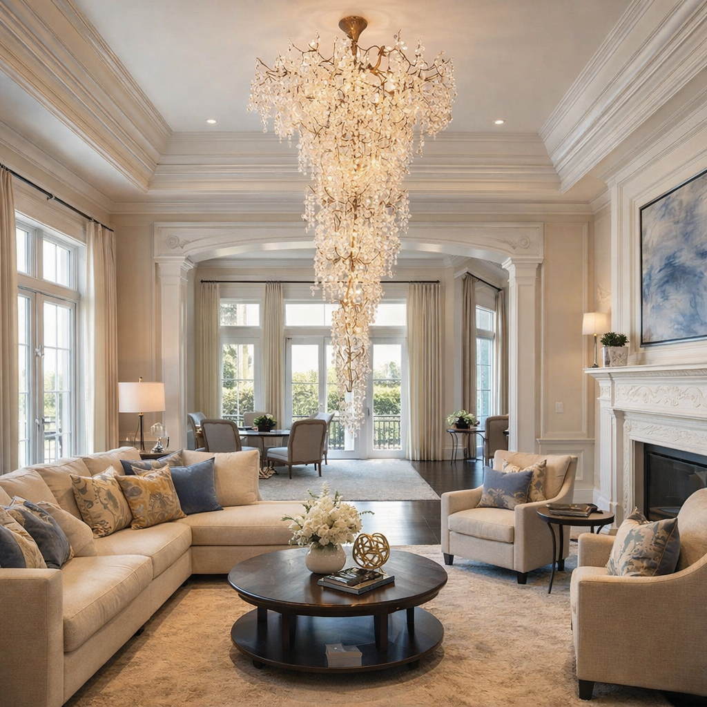 Large Branch Crystal Chandelier