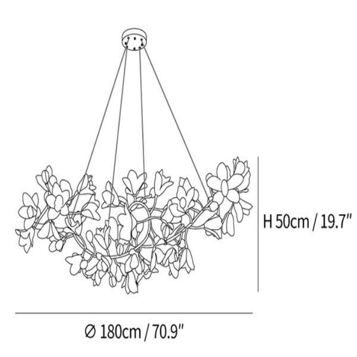 Flower Circular Blossom Chandelier