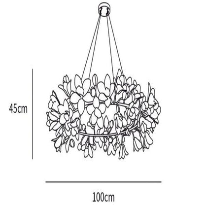 Flower Circular Blossom Chandelier