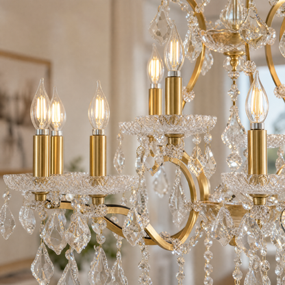 Clear Glass Clip Light D30.7 - Gold