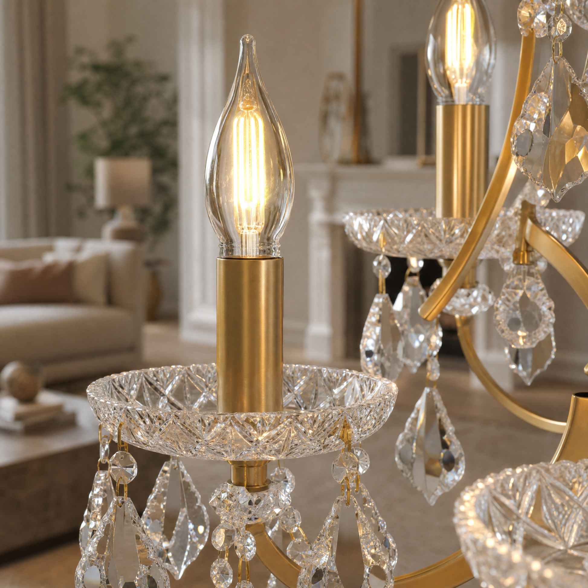 Clear Glass Clip Light D30.7 - Gold